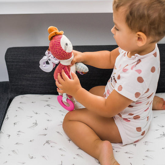 Jucarie educativa pentru carucior Lenesul Leon, +0 luni, Babyono