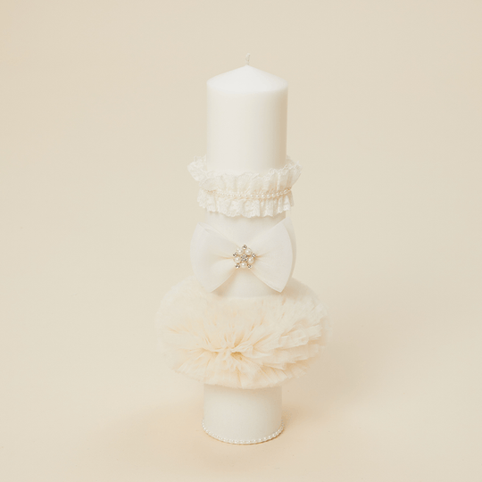Francisca Lace Candle Created Baptism Girls AnneBebe 