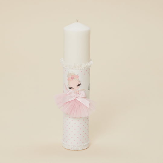 Candle Livia Imprimeu Ballerinas Baptism Girls AnneBebe 