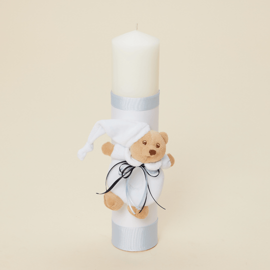 Candle Octav Nichifor With Bear NANAN Blue Baptism Boys AnneBebe 