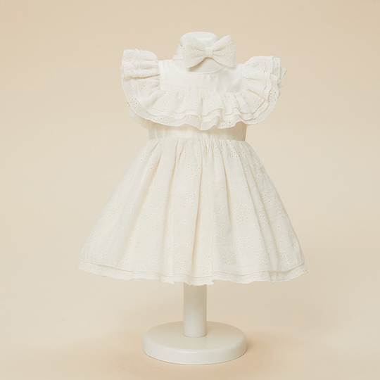 Елегантна сукня для дівчат Ella Capucino з трьома воланами і мереживними рукавами AnneBebe 