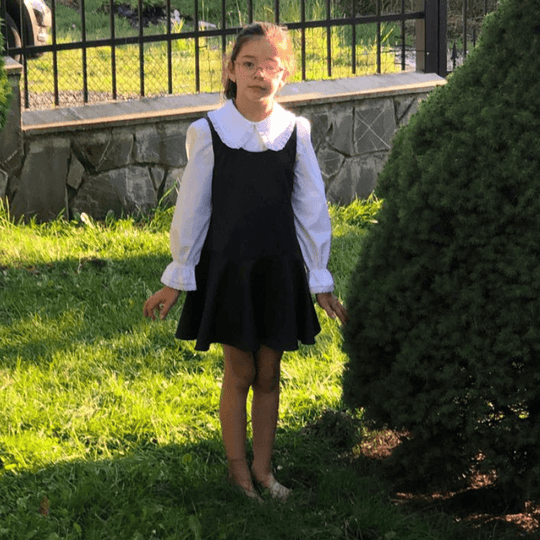 Sarafan Gri Inchis Fetite AnneBeBe