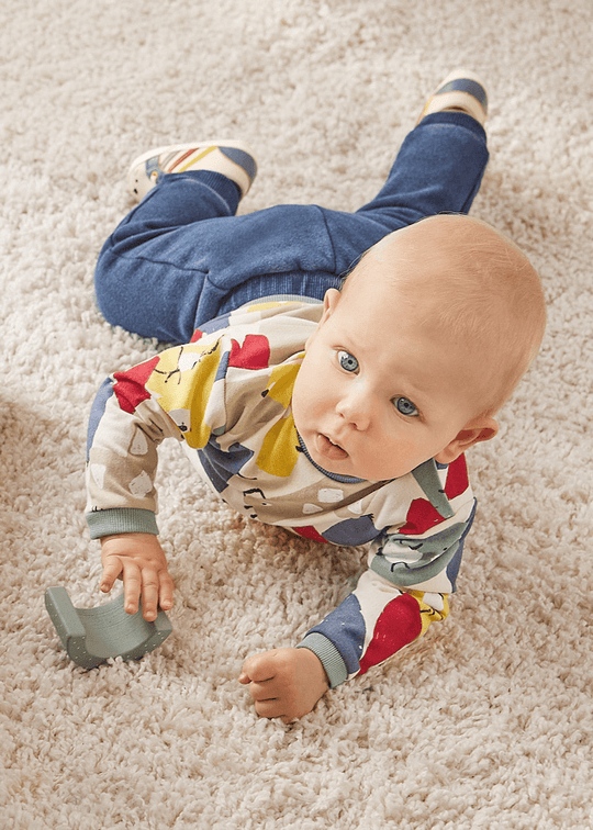 Set 2 Piese - Bluza sport Colorata si Pantaloni Denim pentru Baietei 2523 Mayoral