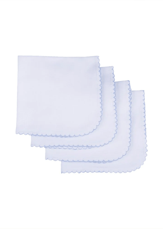 Set 4 Batise Baietei Crem & Bleu Bumbac Organic S76353 Kiti Kate