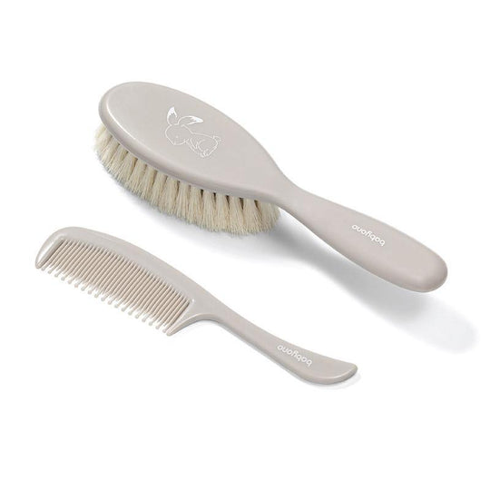 Baby Brush and Comb Set Super Soft Gray Natural Hair BabyOno 568/03 