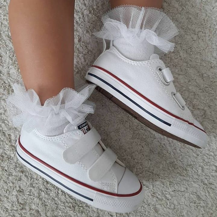 White Short Socks with Tulle 2488/4 Condor