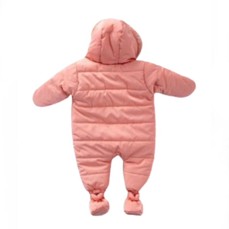 AnneBebe - Combinezon Fas Roz Cu Blana La Gluga Midimod Gold M21656