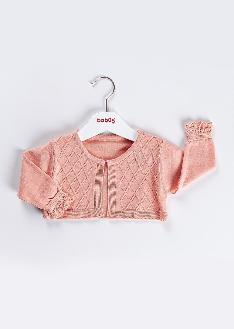 AnneBebe - Bolero Tricot Somon Cu Volan La Maneca Fetite 13710 Bebus Kids