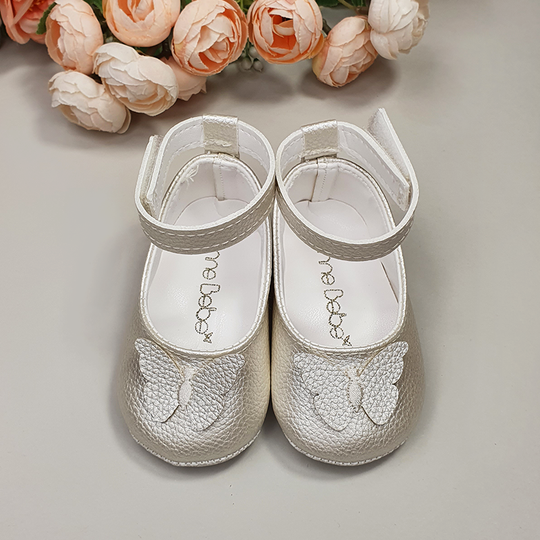 Balerini Bebelusi Crem Cu Bareta & Fluture Fetite 221218 Sinderella