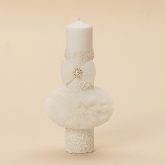 Персоналізована свічка Jessia з розеткою для хрещення AnneBebe