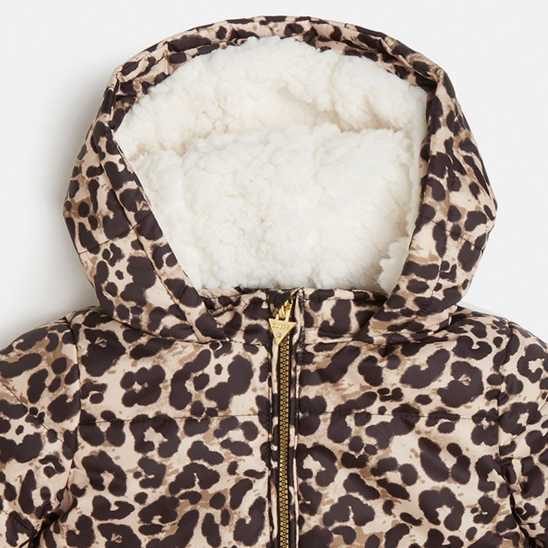 AnneBebe - Geaca Bebelusi Fas Animal Print Cu Gluga Fete H2BI02 WCFM0 P899 Guess