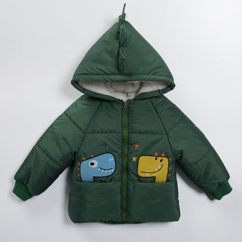 AnneBebe - Geaca Fas Verde Cu Dinozauri Baietei M22301 Midimod Gold