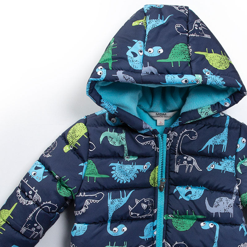 AnneBebe - Geaca Fas Bleumarin Cu Dinozauri Baietei M22326 Midimod Gold