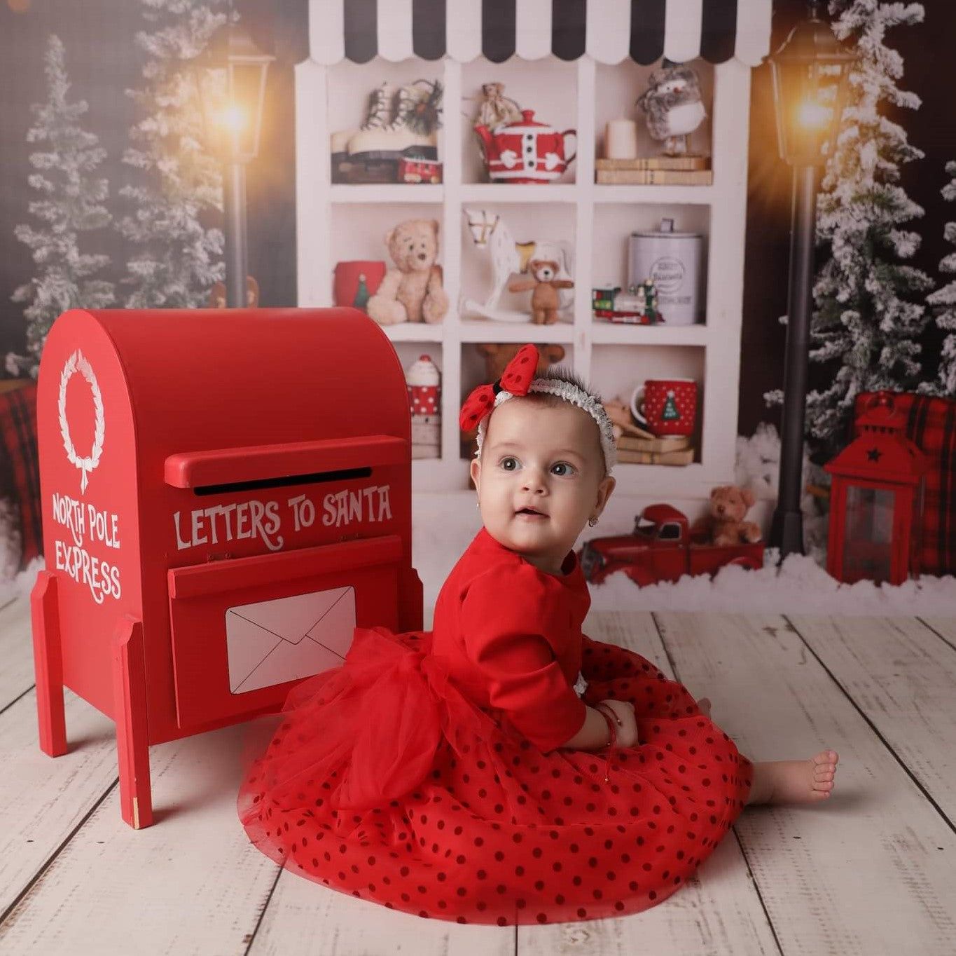 AnneBebe - Rochita Rosie Fusta Tull Cu Buline AnneBebe