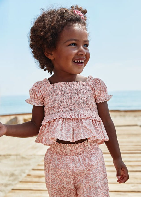 Bluza Roz Cu Imprimeu Alb Fetite Mayoral 1193