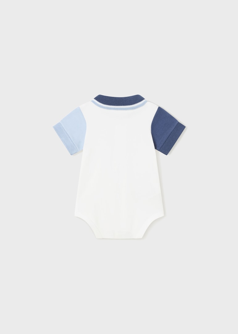 AnneBebe - Body Cu Guler Polo Bleu Cu Bleumarin Baietei 1766 Mayoral