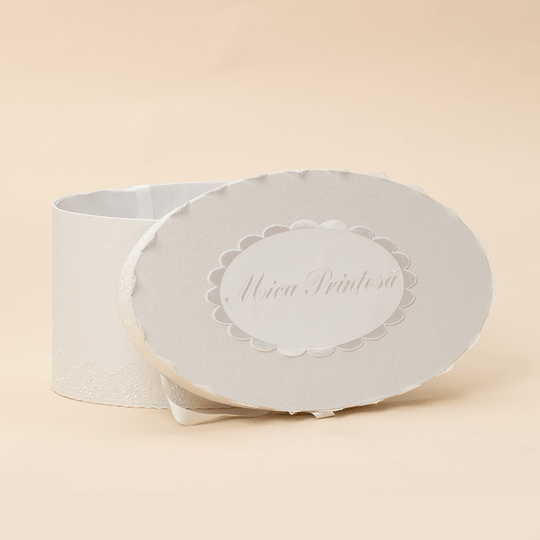 Oval Chest Cream Royal Lace With Corners Customizable Elegant Girls AnneBebe 