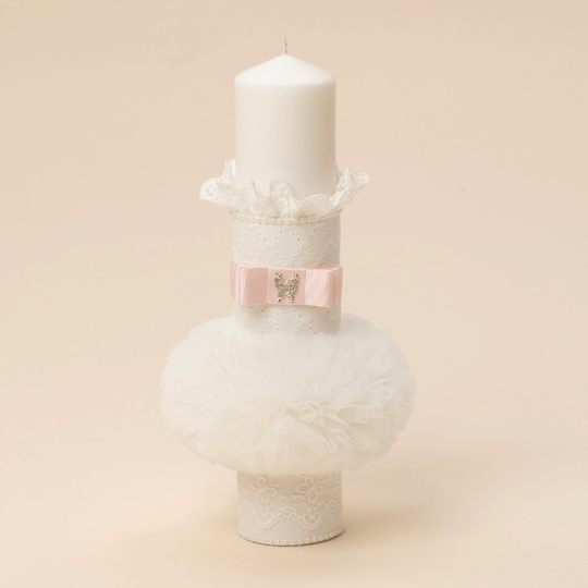 Candle Jasmine Lace Butterflies Baptism Girls AnneBebe 