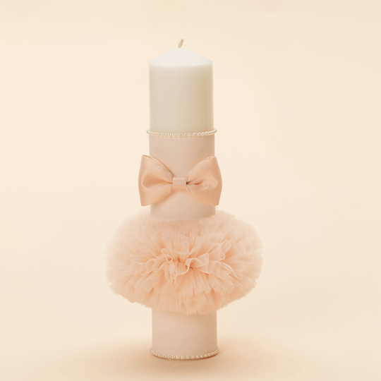 Baptism Candle Girls Raluca Tull Salmon AnneBebe 