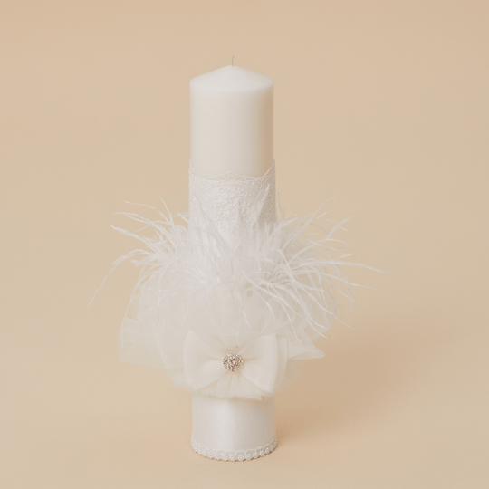 Свічка Sanziana Cream Lace Sprigs With Flakes Christening Girls AnneBebe 