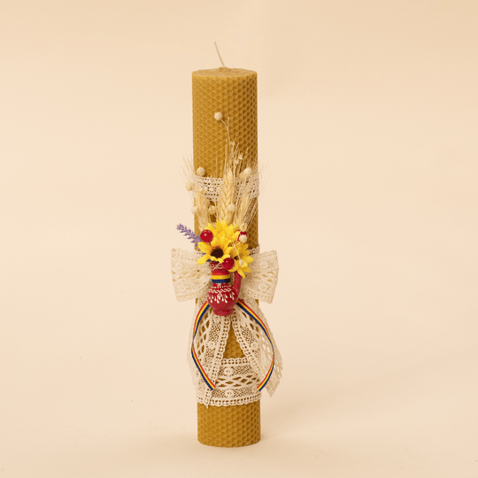 Traditional Victoria Candle Large Natural Wax Honeycomb Model Traditional Baptism AnneBebe