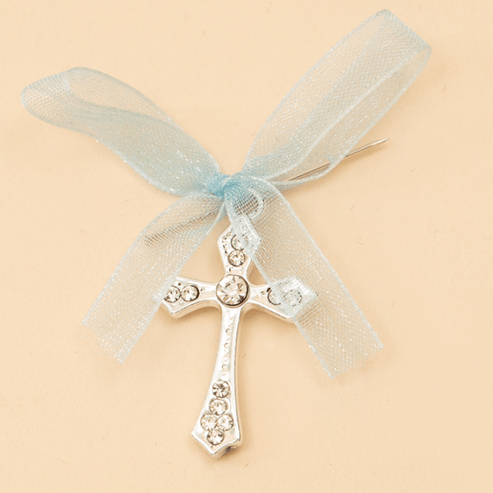 Marturii Botez Bebelusi Cruciulita Funda Tull Bleu