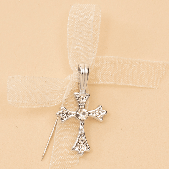 Marturii Botez Bebelusi Cruciulita Funda Tull Crem