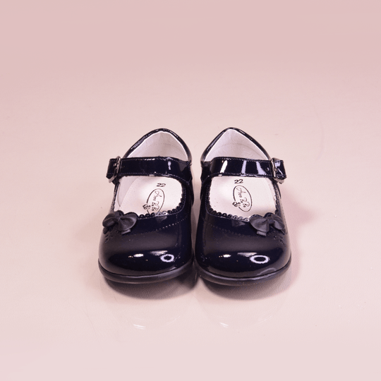 Pantofi Bleumarin Lac Piele Cu Bareta Bebelusi Fetita 25765